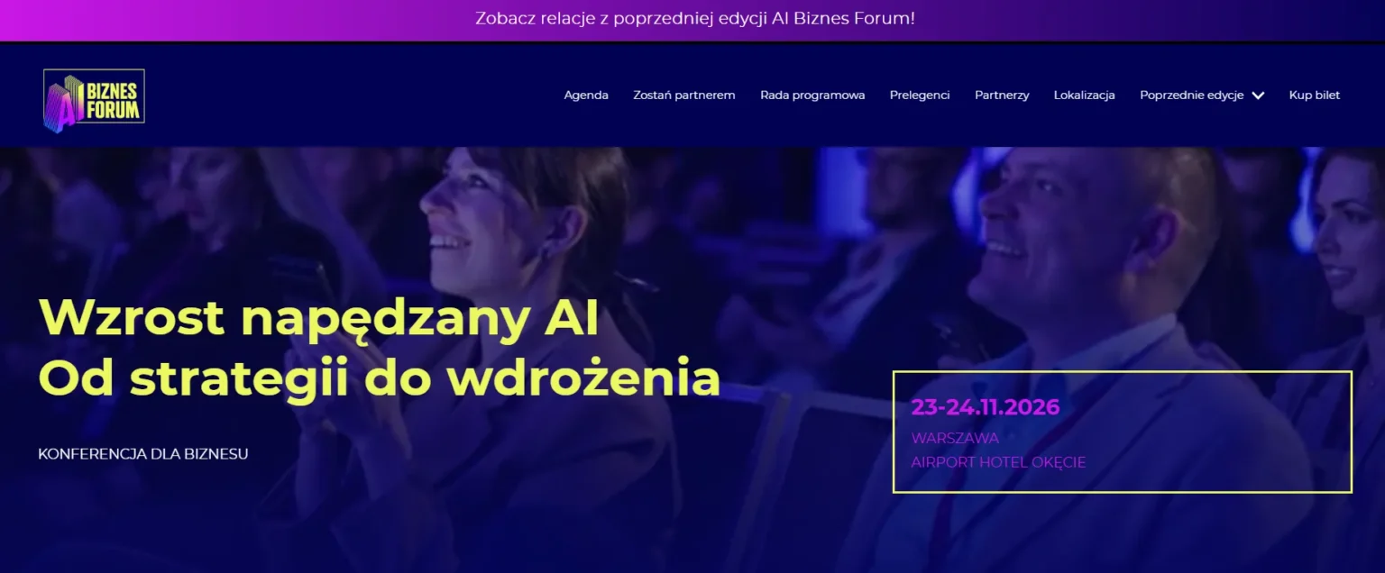 AI Biznes Forum 2026: Wzrost napędzany AI – od strategii do wdrożenia ai biznes forum 2026 wzrost napedzany ai od strategii do wdrozenia