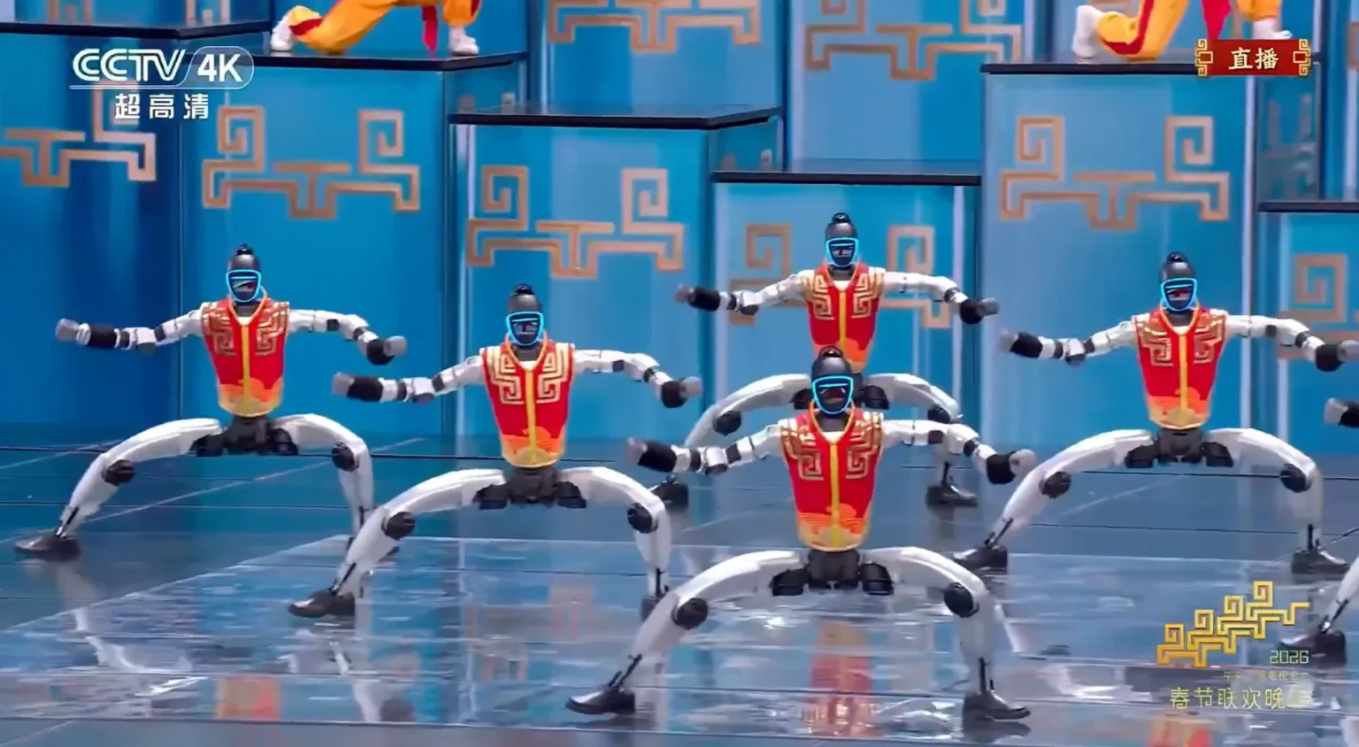 chinskie roboty humanoidy skradly gale wiosenna kung fu parkour i pijane boksowanie