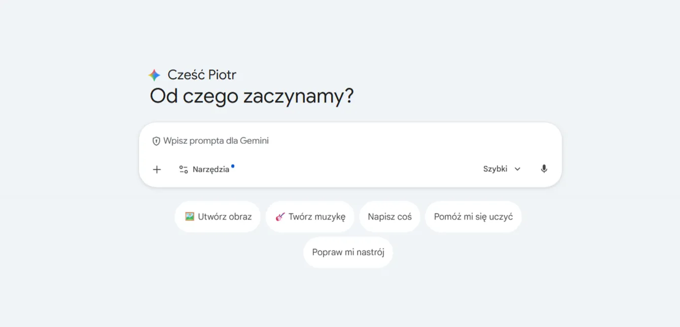 gemini do pisania tekstow