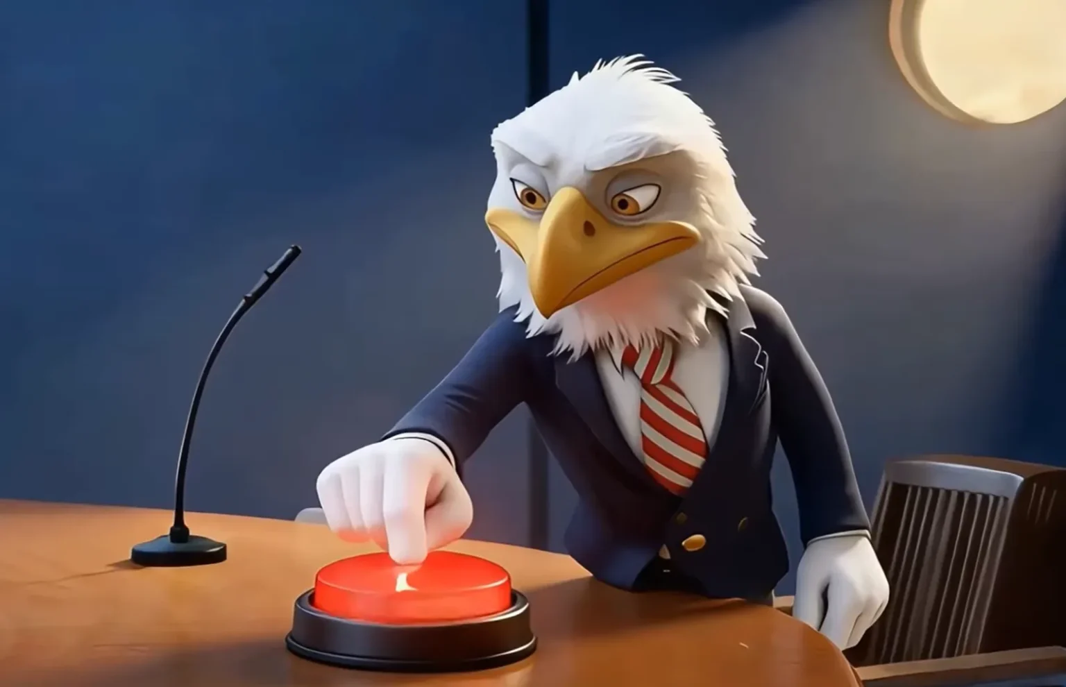 chiny kpia z trumpa animacja ai tarcza ameryk czy klatka