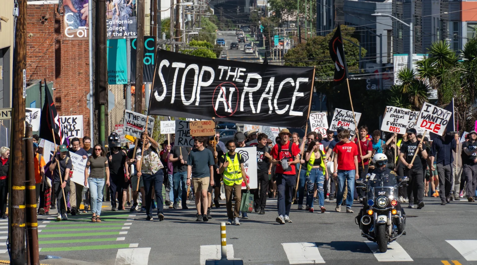 kiedy doomers wychodza na ulice ruch ai safety rozpadl sie na dwa swiaty