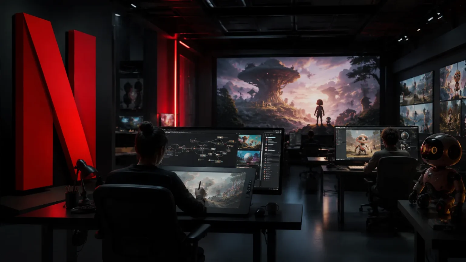 netflix buduje inkubator wewnetrzne studio animacji generatywnej