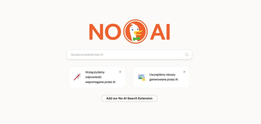 bunt przeciwko ai w wyszukiwarce duckduckgo kuje zelazo poki gorace