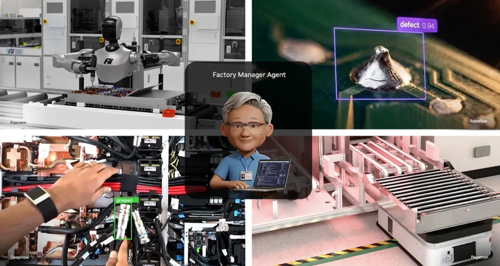 nvidia uruchamia mozg fabryki autonomiczny agent zarzadzajacy cala produkcja