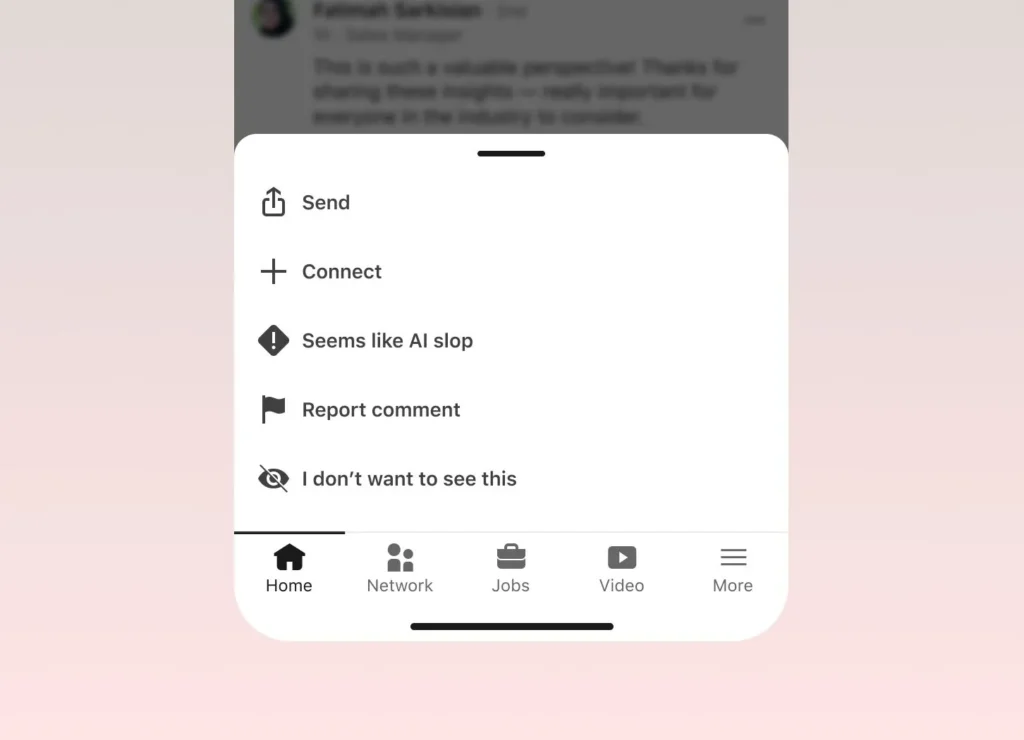 LinkedIn wprowadza przycisk „Seems like AI slop”. Pangram wyliczył, że 41 procent długich postów na platformie pisze sztuczna inteligencja LinkedIn wprowadza przycisk „Seems like AI slop”. Pangram wyliczył, że 41 procent długich postów na platformie pisze sztuczna inteligencja