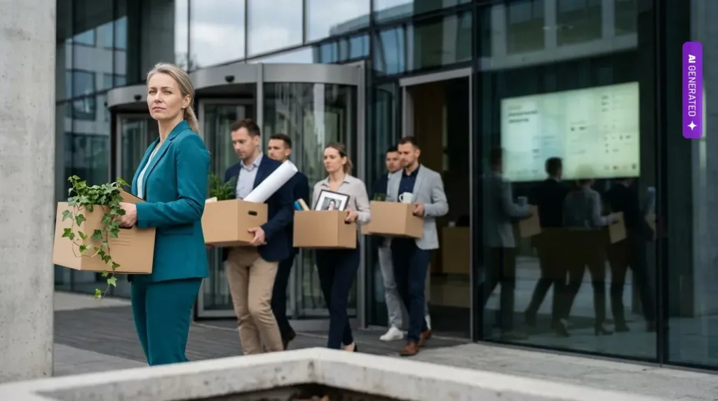 5,5 mln miejsc pracy zagrożonych przez AI? Sprawdziłem raporty MFW, PIE i Personnel Service – grafika wygenerowana przez AI