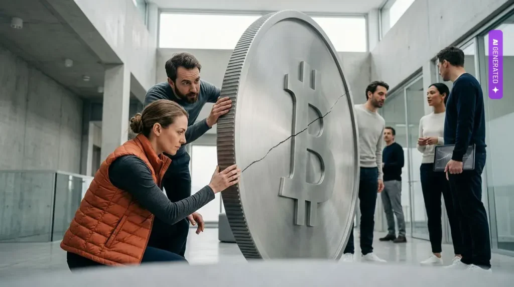 Bitcoin Red Team przeskanował 390 projektów w 27,5 godziny. Audyt AI za 40 tysięcy dolarów to odpowiedź na aferę Coldcard – grafika wygenerowana przez AI