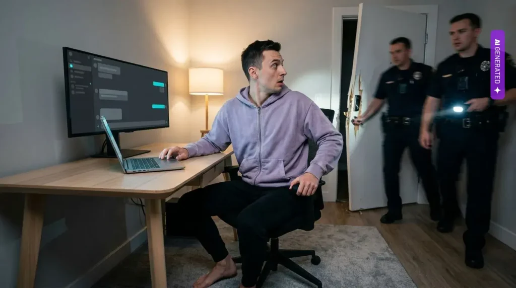 OpenAI zgłosiło Darrena Zhou do FBI. Analityk Goldman Sachs planował w ChatGPT zabójstwo byłej partnerki OpenAI zgłosiło Darrena Zhou do FBI. Analityk Goldman Sachs planował w ChatGPT zabójstwo byłej partnerki – grafika wygenerowana przez AI