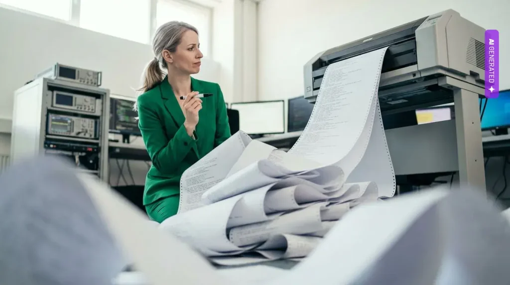 UiPath obiecuje 529 proc. zwrotu z agentowego testowania. Cisco ogranicza ręczne testy niemal o połowę – grafika wygenerowana przez AI