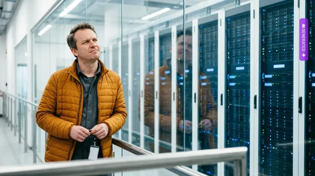 Zwolnienia w branży technologicznej: 124 tysiące etatów w siedem miesięcy. Oracle, Amazon i Meta tną, żeby zapłacić za centra danych – grafika wygenerowana przez AI