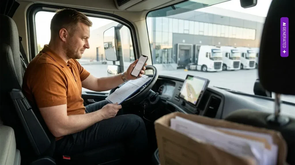 Automatyzacja w transporcie i spedycji: 11 scenariuszy od 0 zł do 400 tys. zł i próg, od którego AI naprawdę się spłaca – grafika wygenerowana przez AI