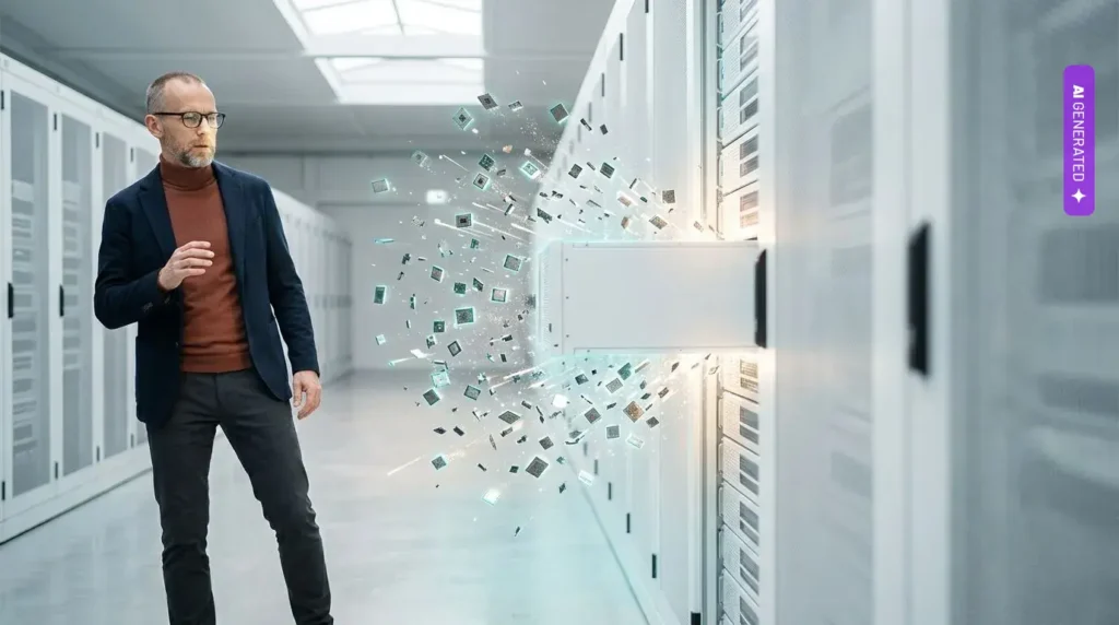 Naukowcy z OpenAI, Anthropica, Microsoftu i Mety ostrzegają przed „eksplozją inteligencji” i chcą audytorów w laboratoriach AI – grafika wygenerowana przez AI
